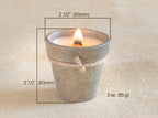 Gift Set of 4 hand-painted Terracotta Mini Candles 3 oz Soy-Coconut VOLCANES Collection