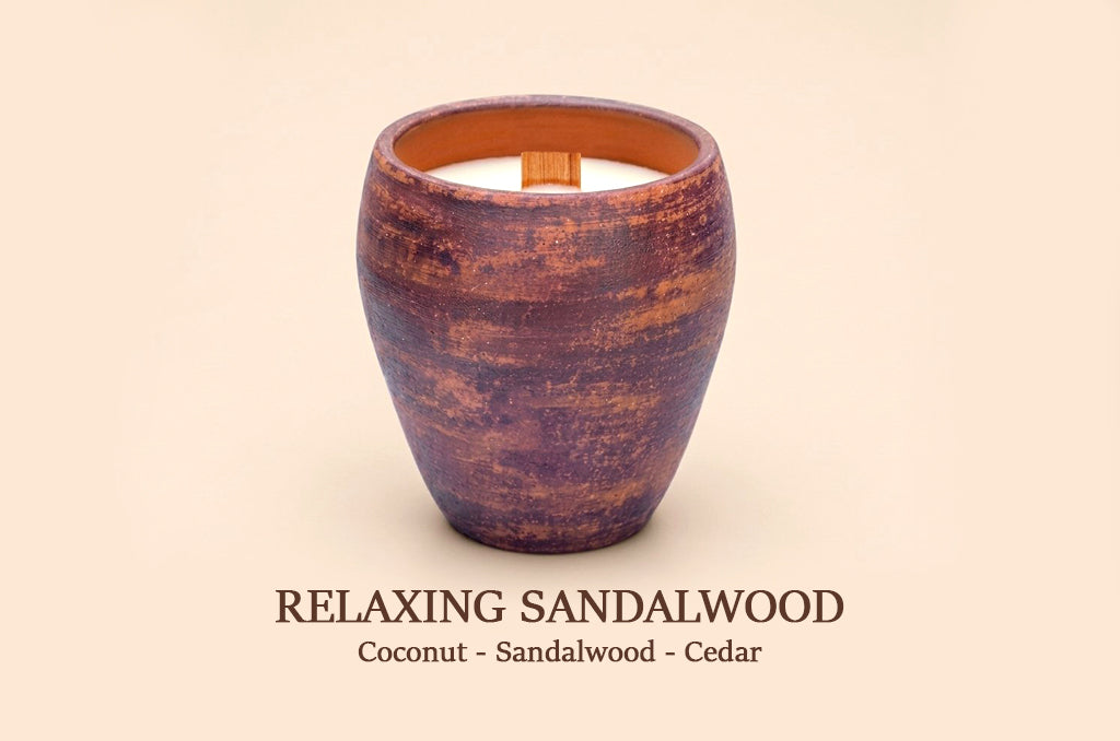 Hand-Painted Terracotta Soy-Coconut Candle, 8 oz. - RUSTICO Collection