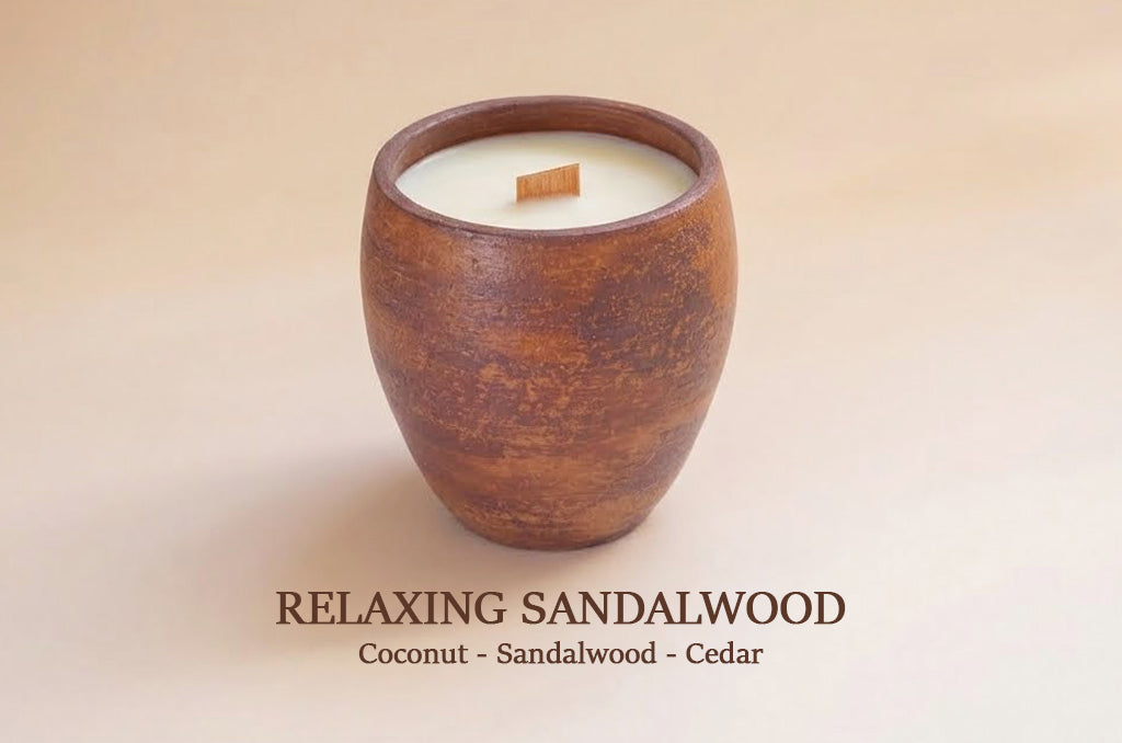 Hand-Painted Terracotta Soy-Coconut Candle, 8 oz. - RUSTICO Collection